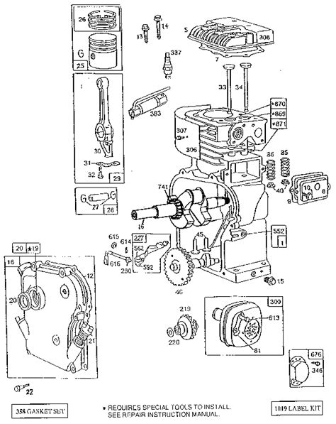 briggs stratton engine parts model    sears partsdirect