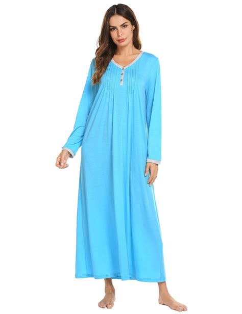 U Vomade Womens Sleepwear Full Length Nightdress Long Nightgown Dresses