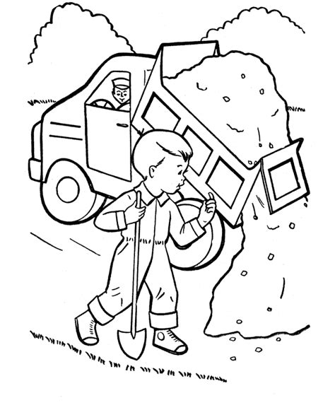 dump truck  coloring page  printable coloring pages  kids