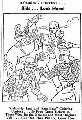 Calamity Jane Movie Bass Sam Coloring Contest Yvonne Carlo Mostlypaperdollstoo Paper sketch template