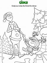 Coloring Pages Christmas Grinch Printables Printable Sheets Kids Drawing Visit sketch template