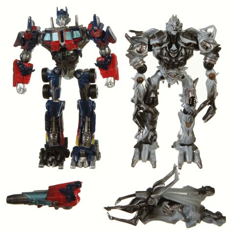 gift sets battle damaged optimus prime  megatron transformers  autobot