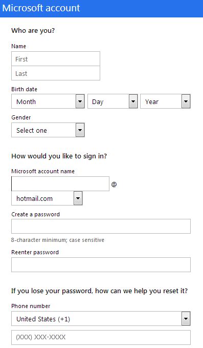 sign    hotmail  email address account