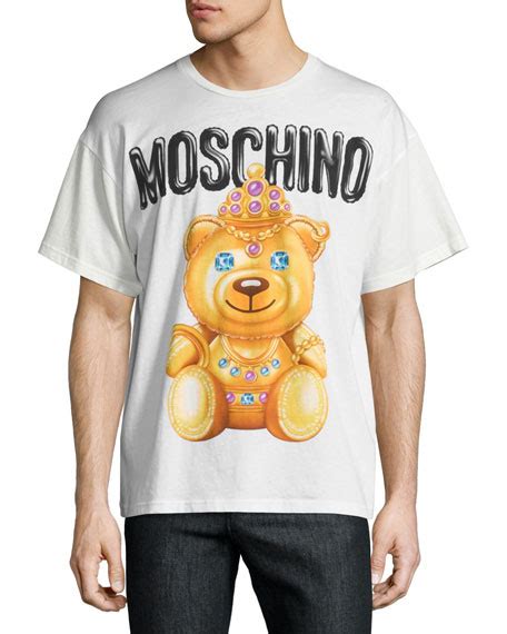 moschino teddy bear logo t shirt white neiman marcus