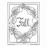 Coloring Fall Wreath Want sketch template