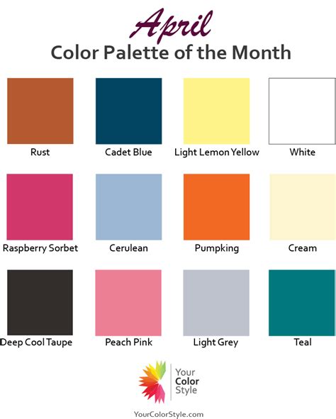color palette   month april  color style