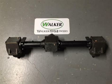 walker mower complete gearbox assembly  ghs deck ebay   deck  cast mower