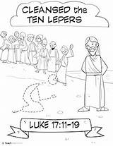 Lepers Leper Heals Sheet Healed Teachsundayschool sketch template