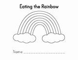 Rainbow Eating Booklet Colours Colors sketch template