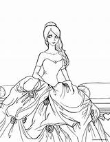 Coloring Gown Gowns sketch template