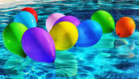 free images water flower balloon wet swim swimming pool color drive holiday blue