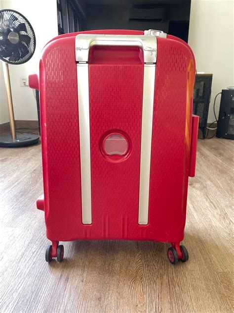delsey belfort  cabin luggage  wheel  cm red hobbies toys travel luggage  carousell