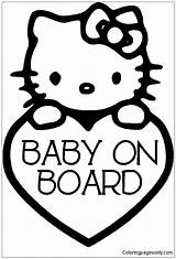 Hello Kitty Baby Pages Board Coloring Color Mask Face Print Coloringpagesonly sketch template