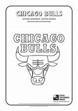 Pages Coloring Nba Bulls Chicago Teams Cool Basketball Logos sketch template