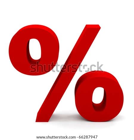 percent sign  white stock photo