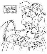 Baby Coloring Pages Family sketch template