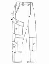 Pants Tactical Response Flat Tru Jumpsuit Drawing Khaki Cargo Polyester sketch template