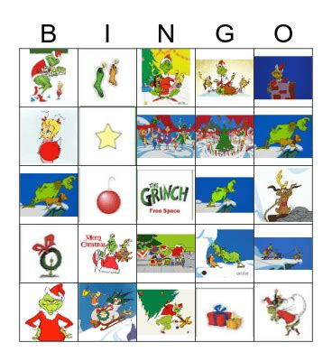 grinch bingo cards  bingo baker