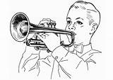 Trompete Corneta Tromba Cornet Malvorlage Tocando Clairon Menino Ausmalbild Musicais Tudodesenhos Große Schulbilder Téléchargez sketch template