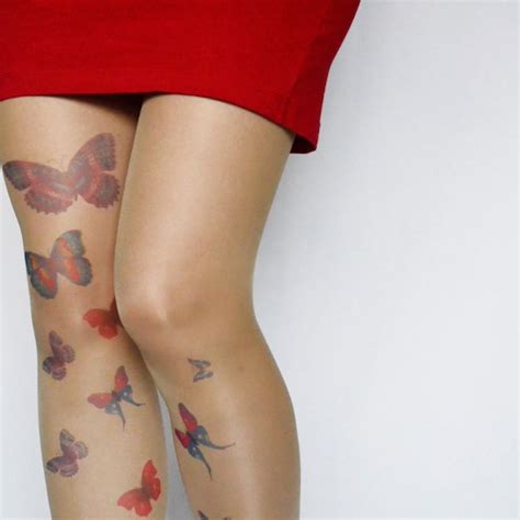 Tattoo Pantyhose Etsy