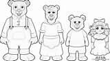 Goldilocks Bears Puppet sketch template