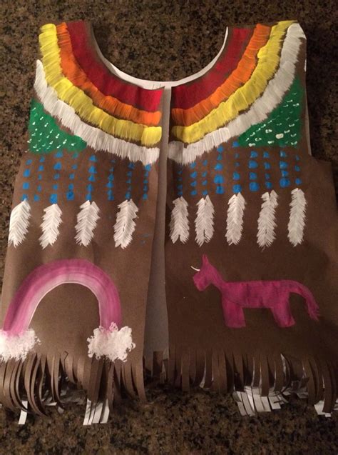 cute homemade native american vest made from brown