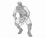 Mortal Combat Baraka Coloring Pages Cartoon Another Character sketch template