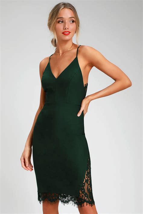 only want you forest green lace bodycon midi dress lace bodycon midi
