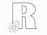 Letter Bubble Letters Flower Printable Sidebar Primary sketch template