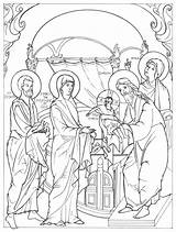 Coloring Jesus Presentation Religious Christ Drawing 2696 2040 Lessons Icons Orthodox Choose Board Line Pages Painting sketch template