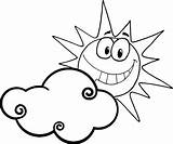 Coloring Cloud Sun Clouds Pages Behind Drawing Stratus Smiling Kids Storm Color Cirrus Getdrawings Pencil Getcolorings sketch template