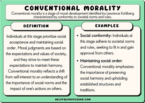 conventional morality examples kohlbergs theory