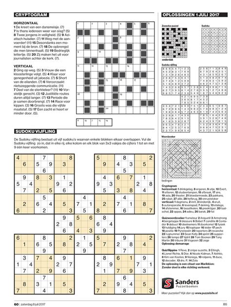 ontbrekende puzzelpagina met cryptogram sudoku en oplossingen