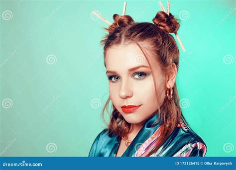 Traditional Japanese Hairstyles With Chopsticks