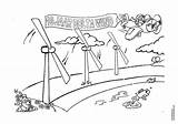 Wind Energy Coloring Windmill sketch template
