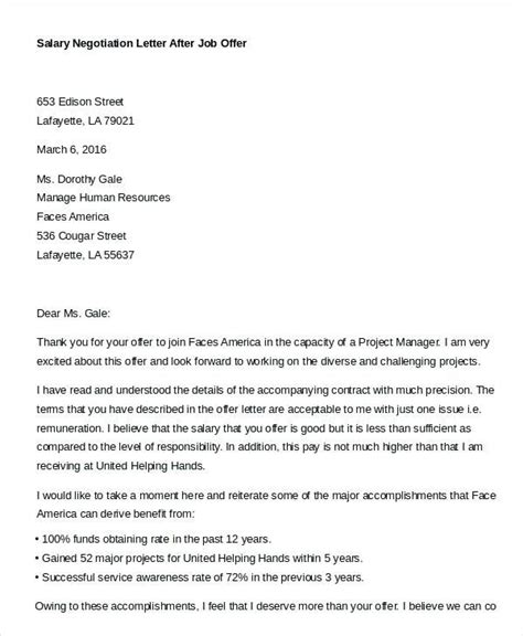 salary negotiation letter samples statement letter salary