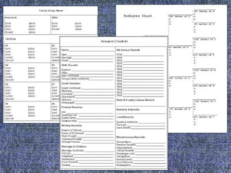 printable genealogy forms