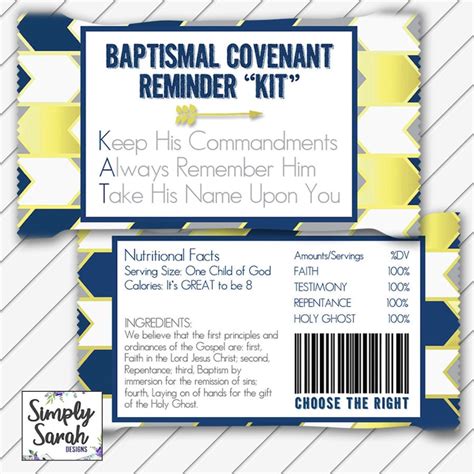 lds baptism kit kat candy tag card imprimible digitalmente etsy espana
