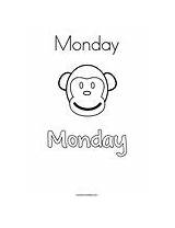Monday Worksheet Coloring Change Style sketch template