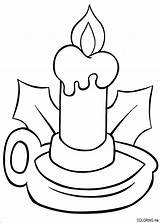 Coloring Pages Christmas Candle Para Navidad Templates Book sketch template