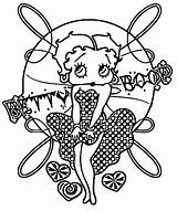 Betty Coloring Boop Pages Wecoloringpage Character sketch template