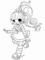 Pages Coloring Chibi Printable Girls sketch template