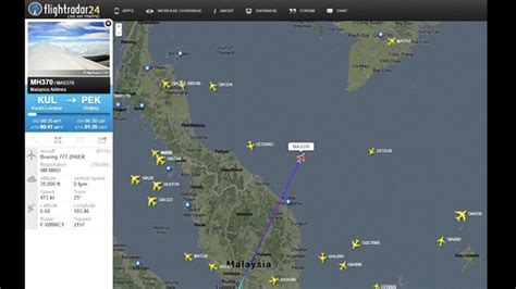 real time flight trackers seek missing malaysian air flight  find