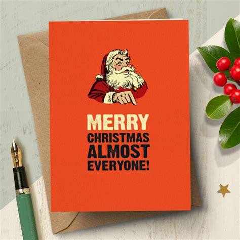 ‘santas Naughty List Funny Christmas Card By The Typecast Gallery