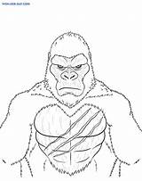 Godzilla Gorila Cuerpo sketch template