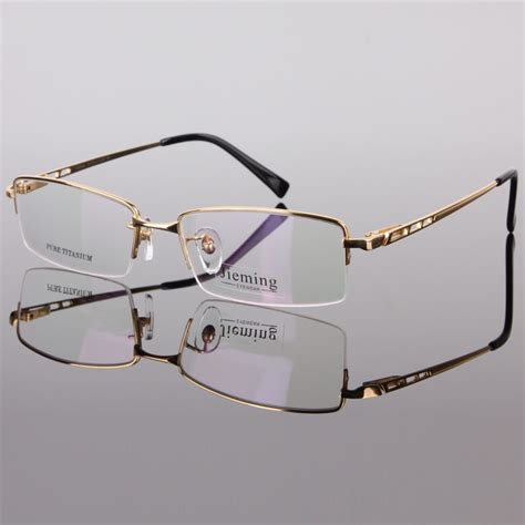 men s fashion eyeglass gold frame ultralight titanium frames eye