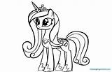 Pony Little Coloring Pages Cadence Getcolorings Printable Princess Princ sketch template