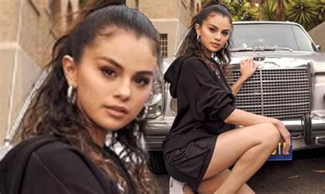 Selena Gomez Puts On A Leggy Display In A Sporty Ensemble And White