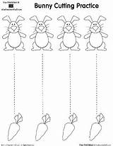 Easter Cutting Practice Worksheet Preschool Printable Trace Bunny Worksheets Pages Printables Grafomotricidad Actividades Coloring Egg Sheets Para Preescolar Tracing Trazos sketch template