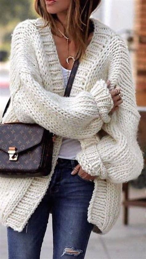 white  wool chunky cardigan merino yarn cardigan etsy perfect winter outfit fashion